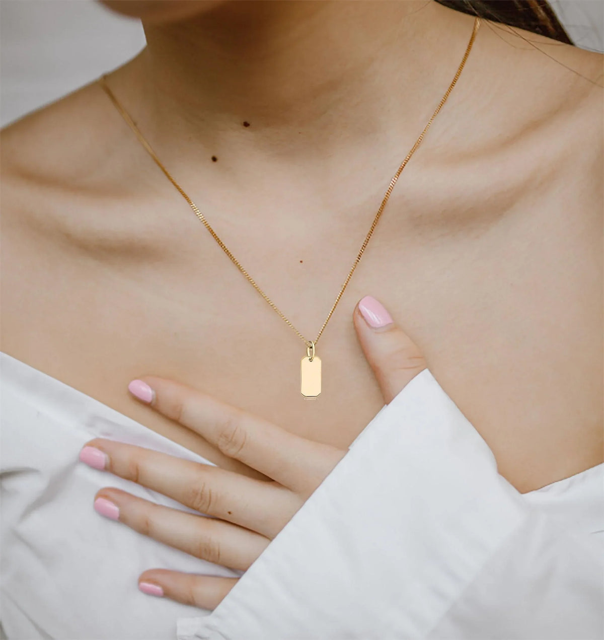 Personalizuotas auksinis pakabukas medalionas plokstelė - LuccheGold