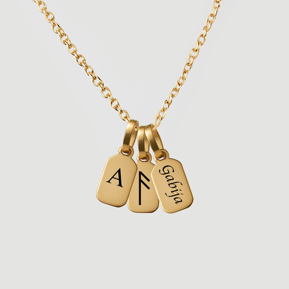 Personalizuotas auksinis pakabukas