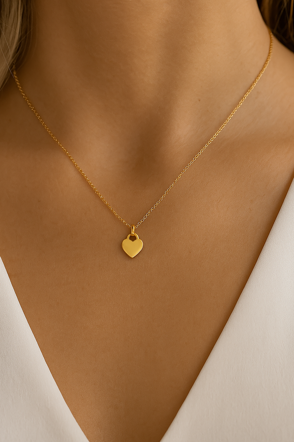 585 prabos auksinis personalizuotas pakabukas širdelė su graviravimu